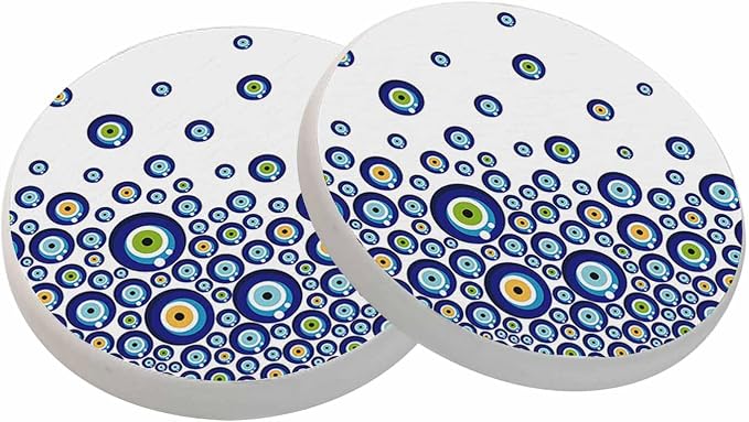 oFloral Blue Evil Eyes Coasters by oFloral