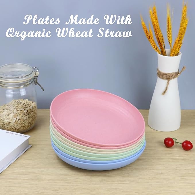 Unbreakable Deep Dinner Plates Wheat Straw Plates Sets Microwave and Dishwasher - Image 5