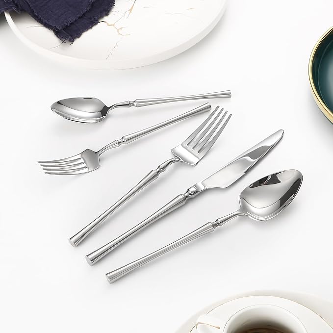 Lazycorner 30 Pcs Silverware Set Flatware Set 18/10 Stainless Steel Utensils - Image 4