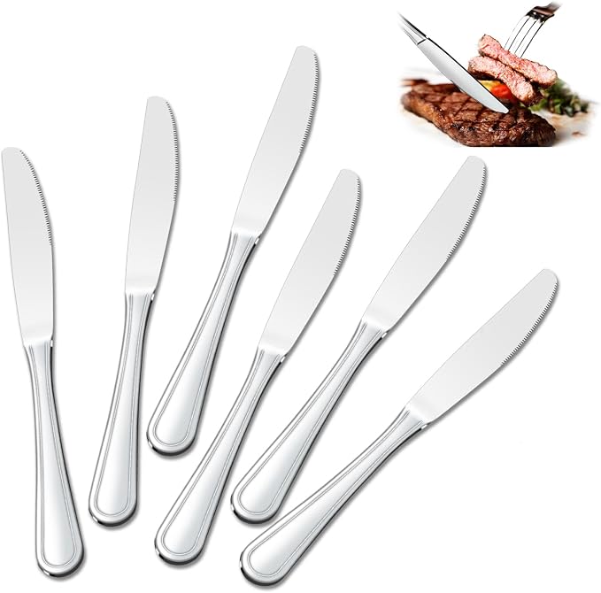 Dinner Knives Set of 24, 9” Knives Set, Butter Knife by Gymdin