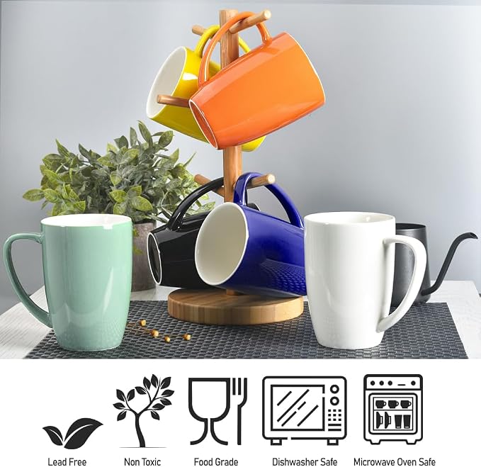 homEdge Porcelain Mug Set, 16 Ounces Cup - Image 6