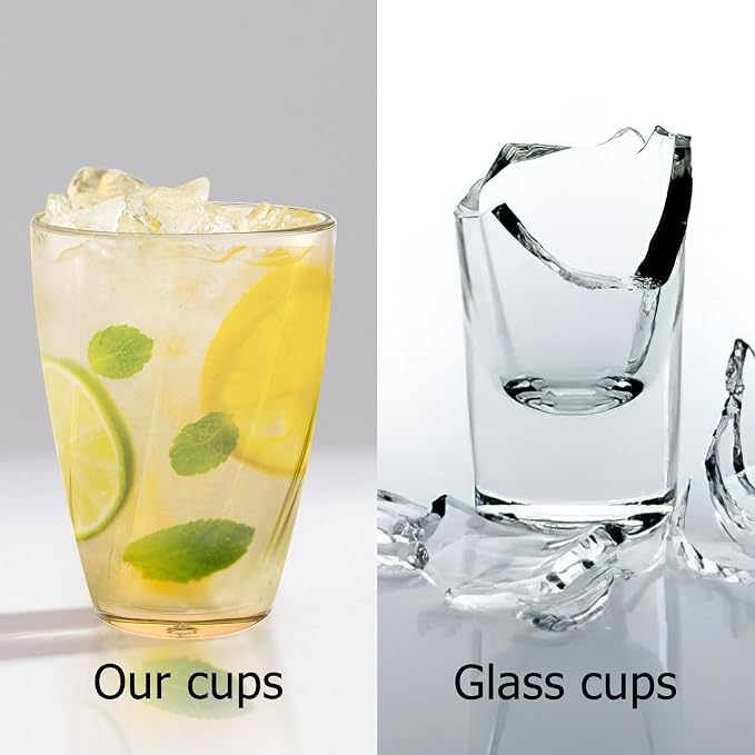 Topsky 12-ounce Plastic Water Tumblers | Set of 4 Colorful Unbreakable Drinking - Image 6