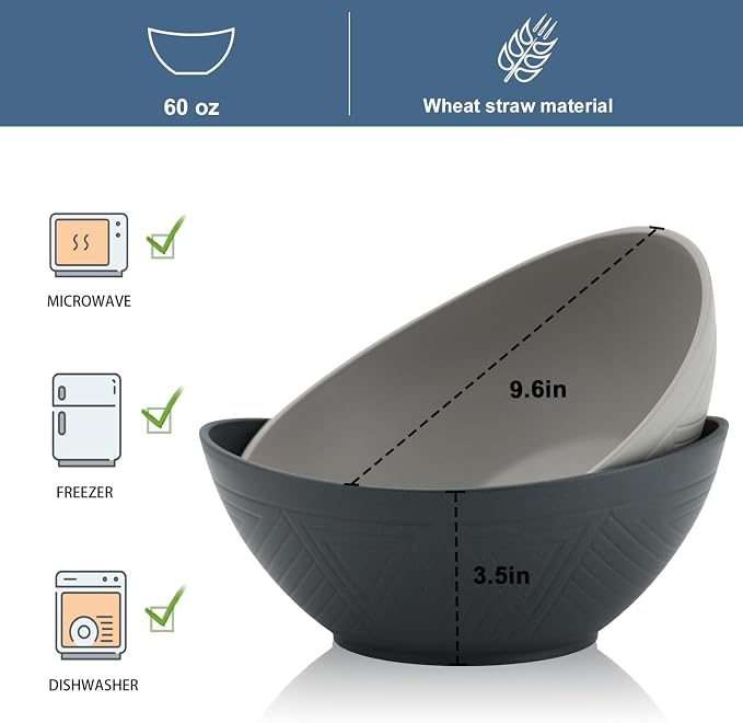65oz Big Wheat Straw Bowls - Image 3