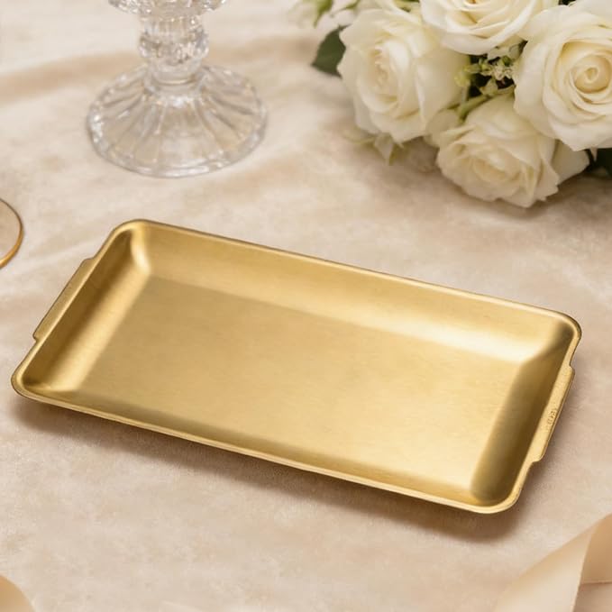 304 Stainless Steel Food Serving Tray, 12.6 Inch Rectangular Serving Tray - Image 5