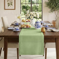 Classic Linen™ by D'Moksha Sage Green Table Runner 84 Inches Long, 100% Pure by DMokshaHomes