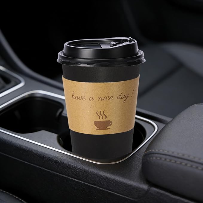 BYSNOW 20 oz 50 pack Disposable Paper Coffee Cups - Image 5