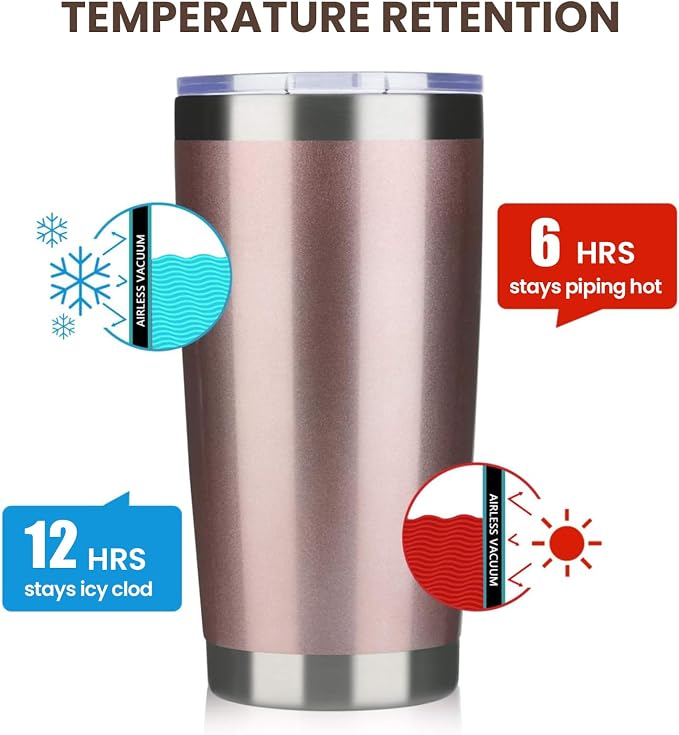 MEWAY 20oz Tumbler 4 Pack Double Wall Vacuum Insulated Travel Mug Bulk - Image 6