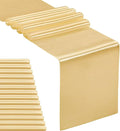 15-Pack Satin Table Runner Light Gold 12 x 108 inches Long, Table Runners by Hahuho