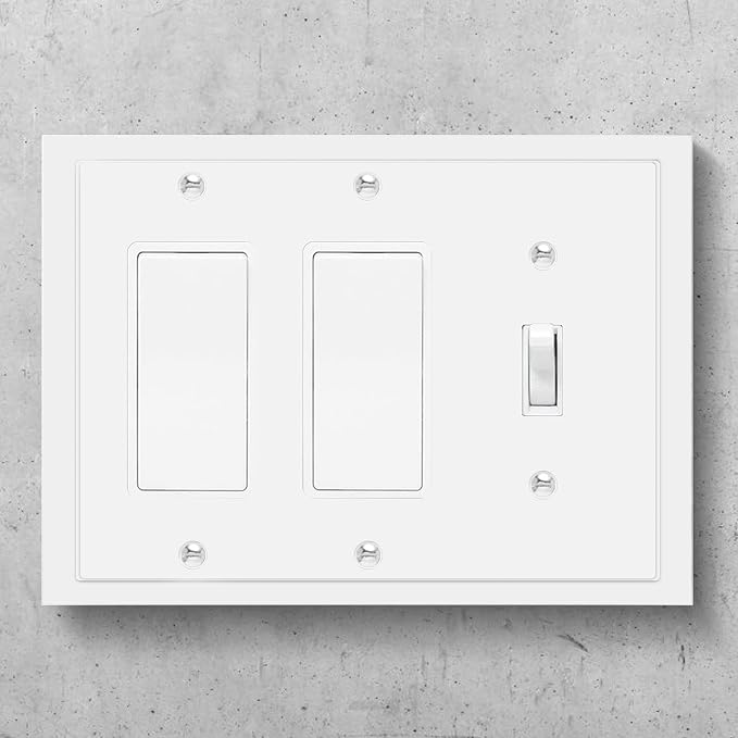 Modern Edge Decorative Wall Plate Switch Plate Outlet Cover, Durable Solid Zinc - Image 3