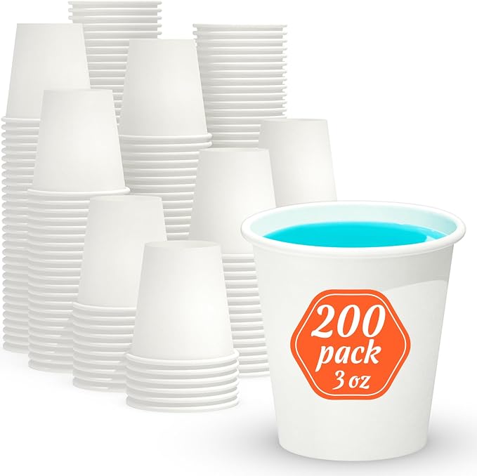 Dealusy 200 Count 3 oz Disposable Coffee Cups, Bathroom Mouthwash Cups by Dealusy