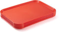 6 Pack Plastic Serving Trays, 12x16 Inch Red Cafeteria Lunch Trays | Red by CURTA