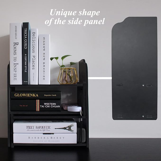 YGYQZ Adjustable Desktop Shelf Organizer, 3-Tier Expandable Desk Shelf - Image 5