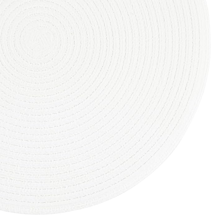 SHACOS Round Braided Placemats Set of 6 Round Table Mats - Image 3
