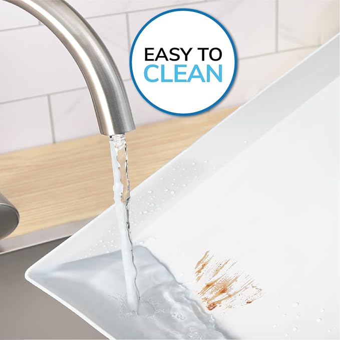 US Acrylic White Plastic Serving Trays 15” x 10” | Large Unbreakable Reusable - Image 6
