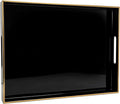 15.8" x 11.8" Black Plastic Serving Tray by Unknown