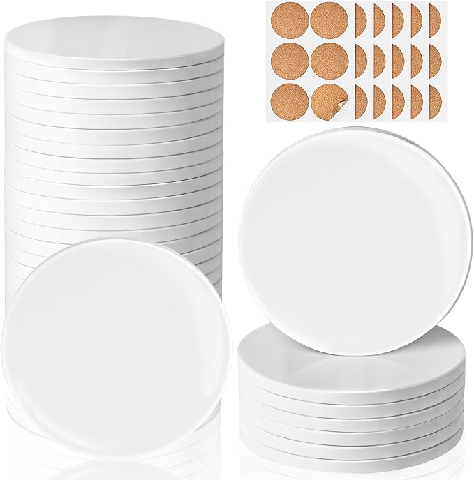 36 PCS Sublimation Coasters Glossy Glazed Ceramic Tiles by GOHDODD