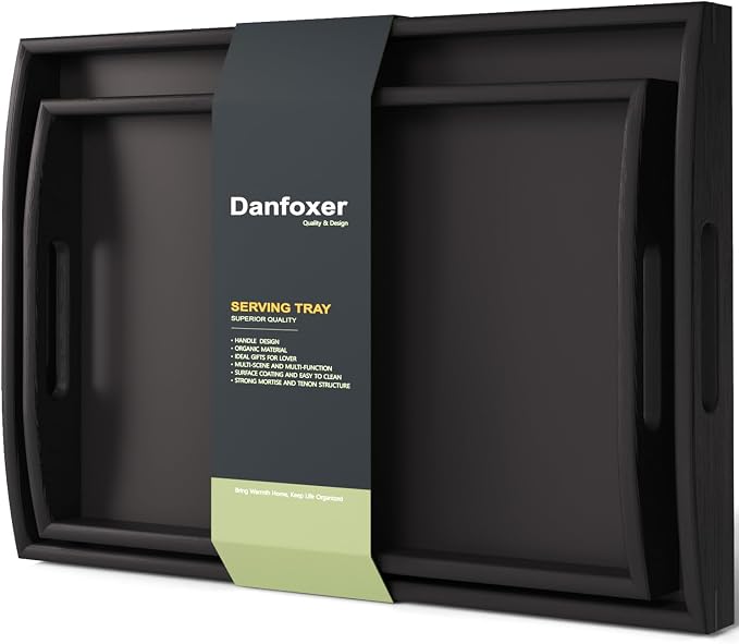 Bamboo Set of 2 Serving Trays by DANFOXER