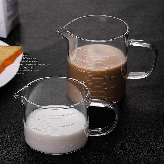 Glass Measuring Cup with V-Shaped Spout, High Borosilicate Glass, Easy-Read - Image 5