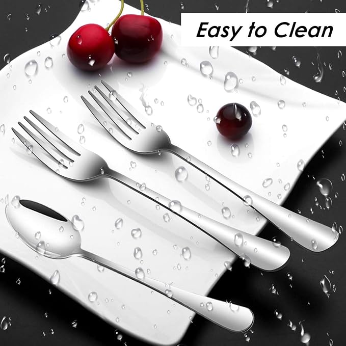 Set of 12, Stainless Steel Dinner Forks and Spoons, findTop Heavy-duty Forks - Image 6