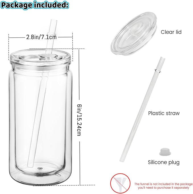 ZONEGRACE 8 Pack 16oz Snow Globe Tumblers - Image 2
