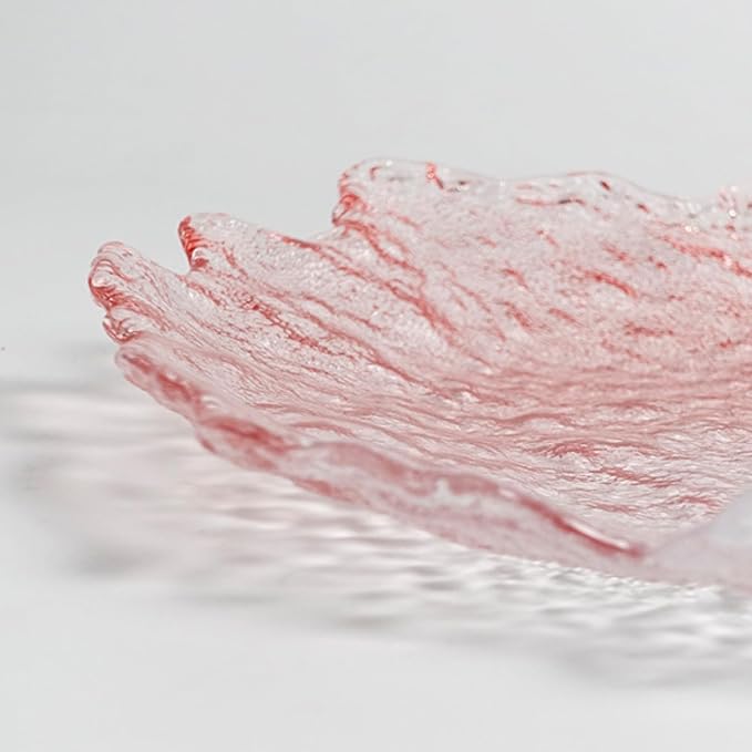 Lead-Free Crystal Glass Irregular Plate Coasters, Gradient Pink, 14.5cm - Image 3