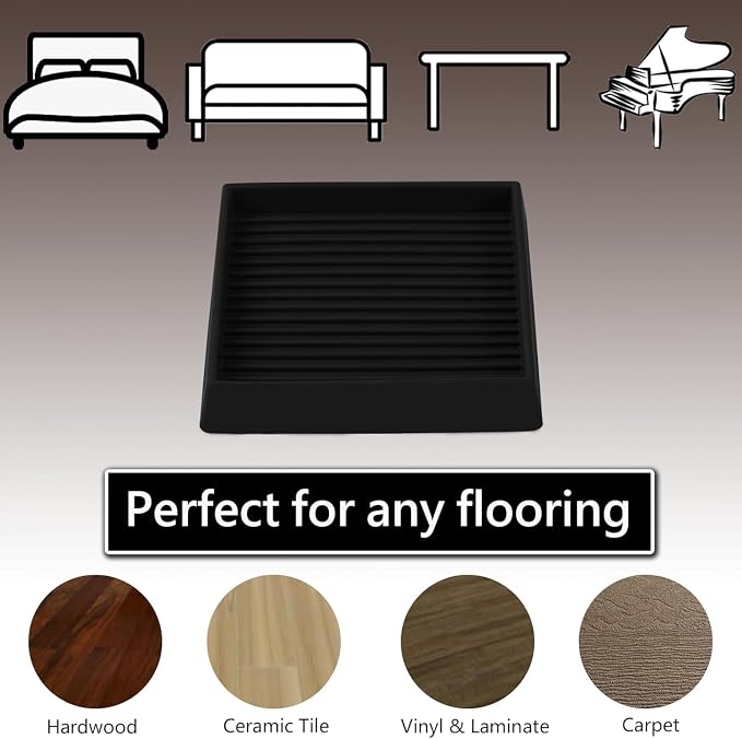 Jayen Non Slip Furniture Caster Cups Coasters Pads - Image 2
