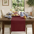 Classic Linen™ by D'Moksha Red Garnet Table Runner 90 Inches Long, 100% Pure by DMokshaHomes