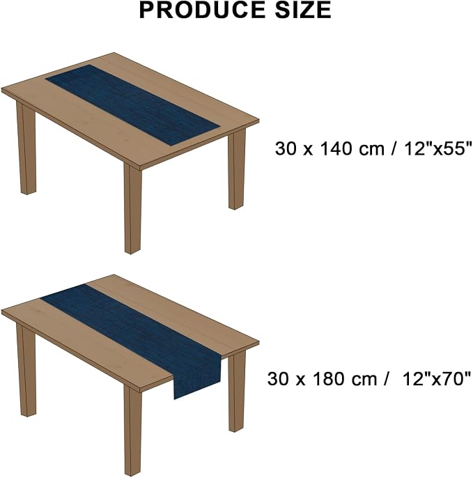 Table Runner 55 Inches Long, Vinyl Woven Heatproof Table Runners | Washable - Image 9
