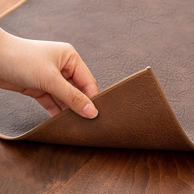 Waterproof PU Leather Table Runner, 13×31.5 Inch Vintage Coffee/Tea Mats - Image 6