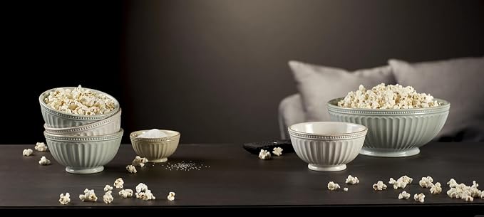 Lenox French Perle Groove White Stoneware Serving Bowl | dishwasher safe - Image 3