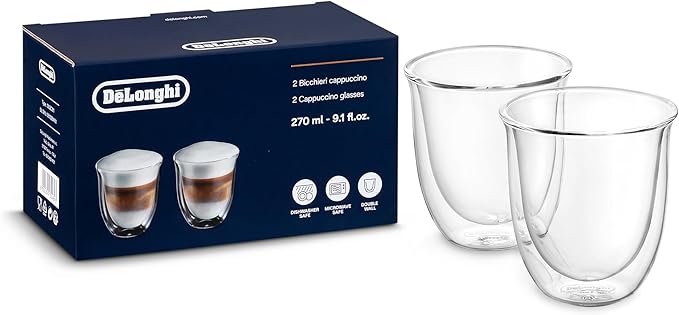 De'Longhi 5513214601 Cappuccino Glasses, 270 milliliters by Unknown