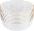 PLASTICPRO [30 Pack 6 OZ Bowls Edge Collection Clear by PLASTICPRO
