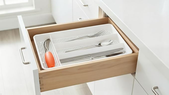 Dial Industries Small Utensil Silverware Kitchen Drawer Organizer, spoons and - Image 7