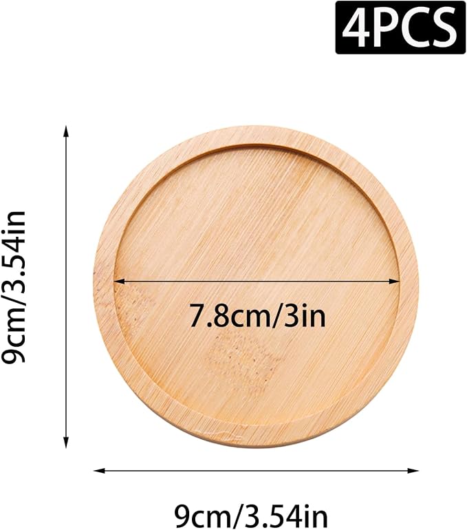Round Bamboo Tray, DIY Mosaic & Resin Craft Base, Jewelry Display, Serving - Image 2