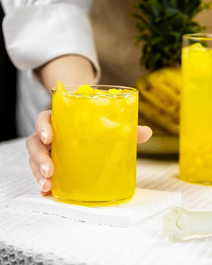 LUXU Drinking Glasses 15 oz, Water Glasses, Mojito Glass Cups, Bar Glassware - Image 3