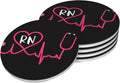Nurse Rn Stethoscope Coasters Set of 4, Absorbent Ceramic Drink Coasters Cup Mat by Unknown