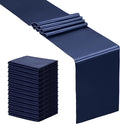 SiinvdaBZX 24 Pcs Navy Blue Satin Table Runner 12 x 108 inches Long | Bright by SiinvdaBZX