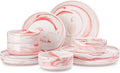 MALACASA 12 Pcs Porcelain Plates and Bowls Sets, Dinnerware Set by MALACASA