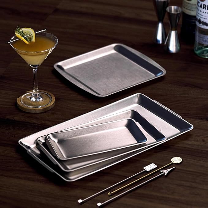 Wagensteiger SUS304 Stainless Steel Serving Platters, Rectangle Metal Dinner - Image 7