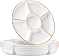 Plasticpro 6 Sectional Round Plastic Serving Tray/Platter by PLASTICPRO