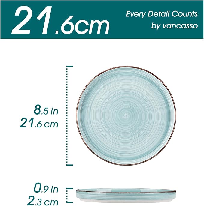 vancasso Bonita 8.5 inch Salad Plates, Ceramic Small Dinner Plates Set - Image 2