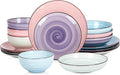 Selamica Ceramic 16-Pieces Dinnerware Set, Ceramic Dishes Set by Selamica