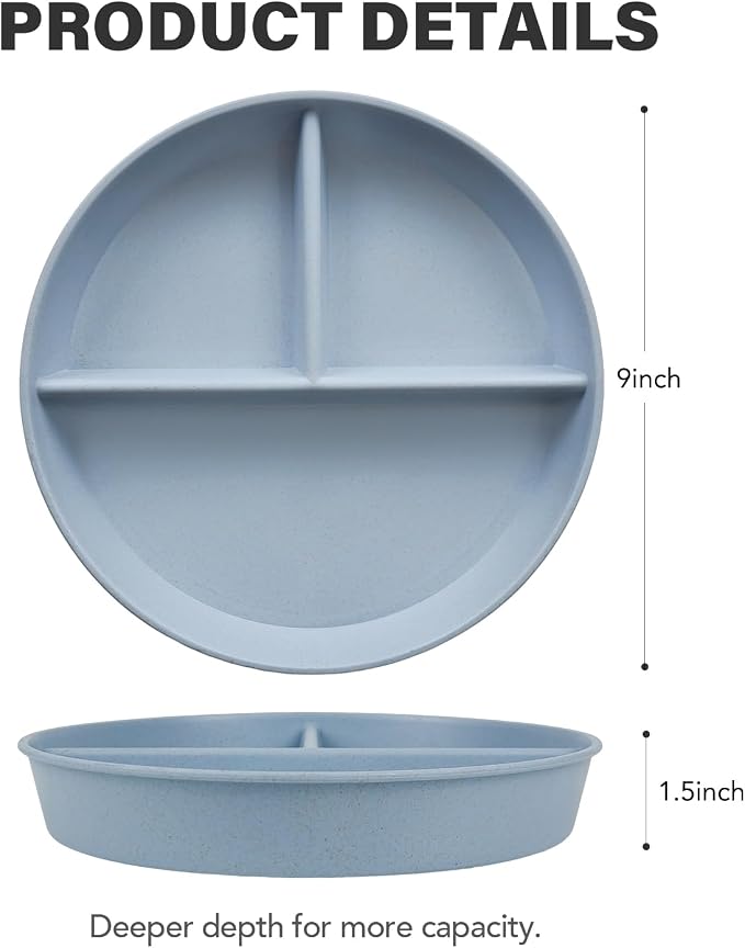 9 Inch 4PCS Divided Plates - Image 2