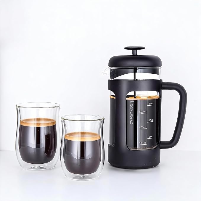 Easyworkz Double Walled Glass Coffee Mugs, Cocktails & All Beverages - Image 4