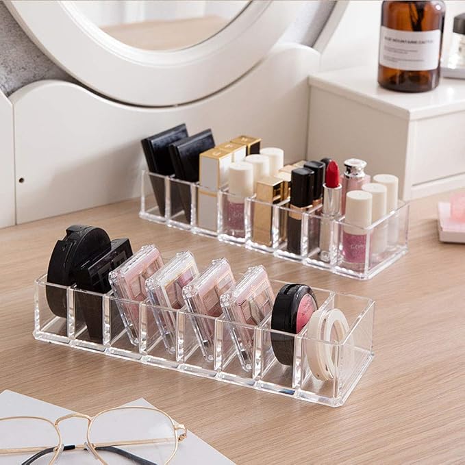 Weiai Clear Acrylic Compact Makeup Organizer Blush Eyeshadow Powder Vanity - Image 6