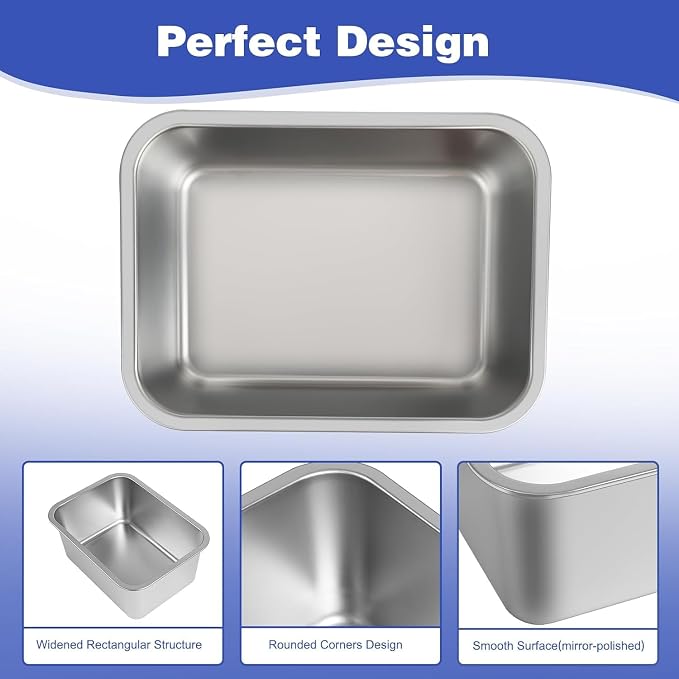 0.85 Gallon Wide Dog Water Bowl, Stainless Steel Bowl, Small Dogs | 12.6 x 8.7 - Image 5