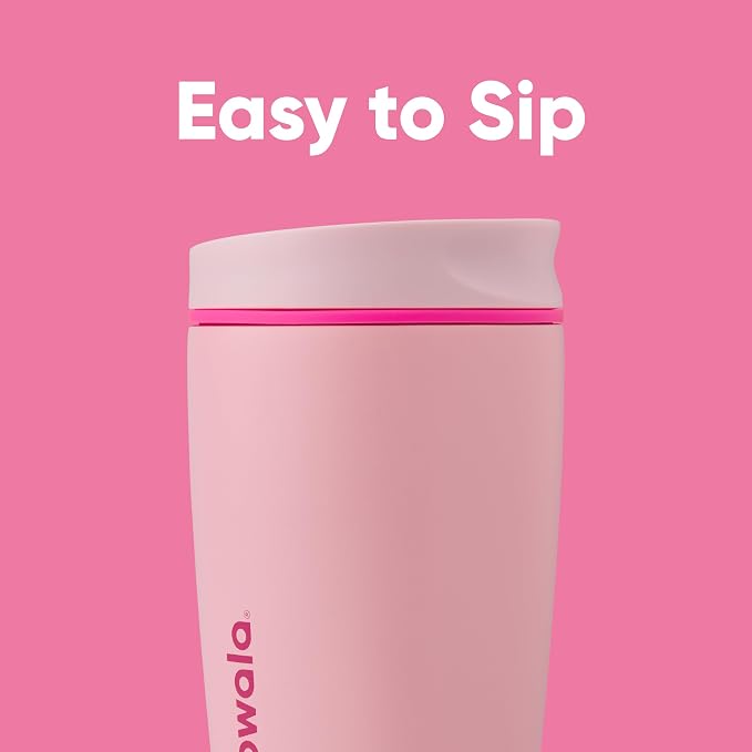 Owala SmoothSip Slider Insulated Stainless Steel Coffee Tumbler, Reusable Cup - Image 2