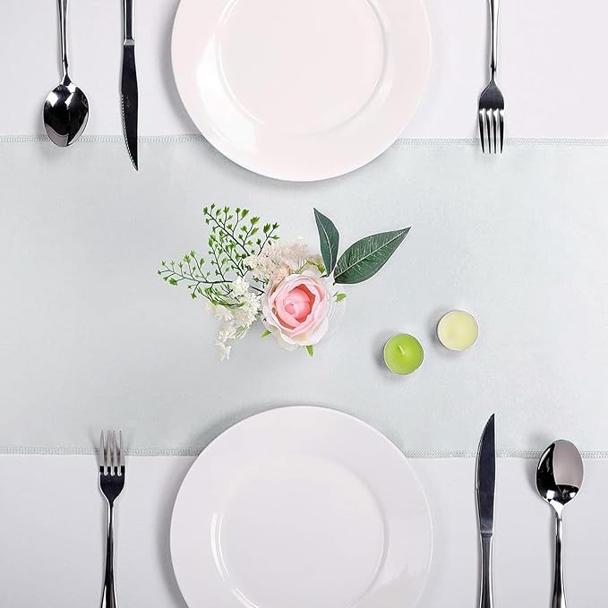10-Pack Satin Table Runner Pink 12 x 108 inches Long, Table Runners - Image 2