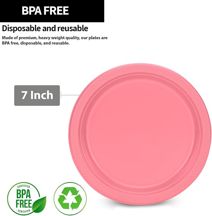 Round Plastic Dinner Plate - Image 2