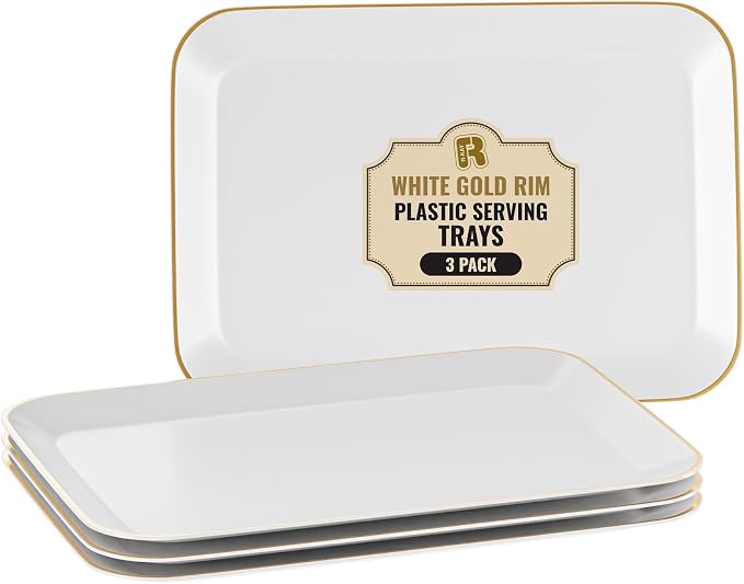 R-kay 3 Pack Plastic Serving Trays by R-KAY